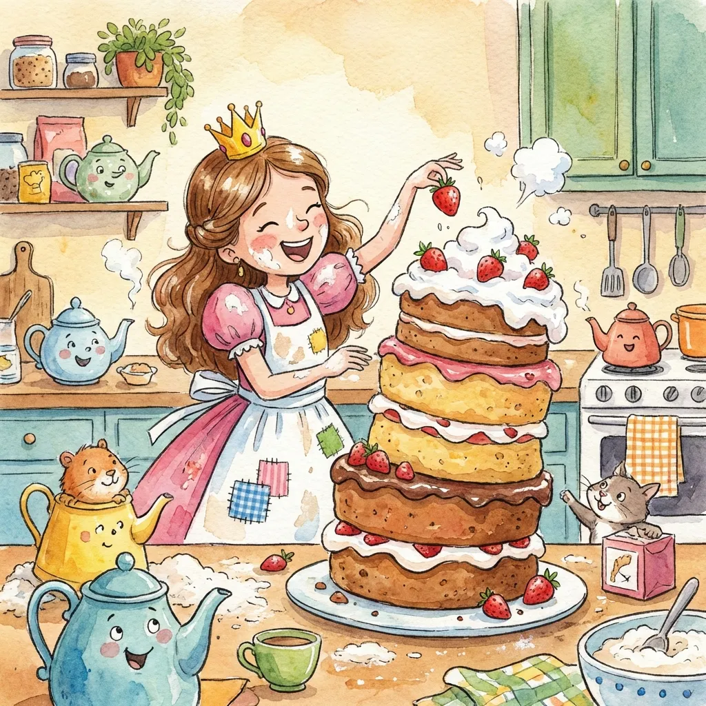 Illustratie bij de taart